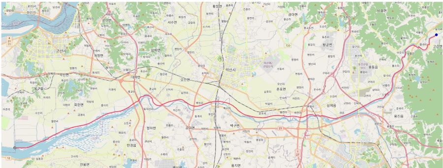 전북 완주군 만경강 자전거길